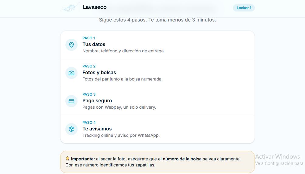 Lavaseco selección servicio
